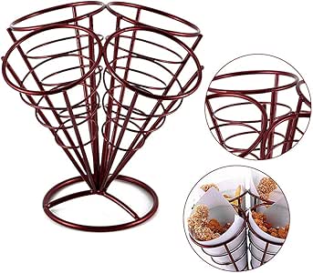 4 IN 1 Francés Freir Soporte Cono Canasta Soporte Bol para Patatas