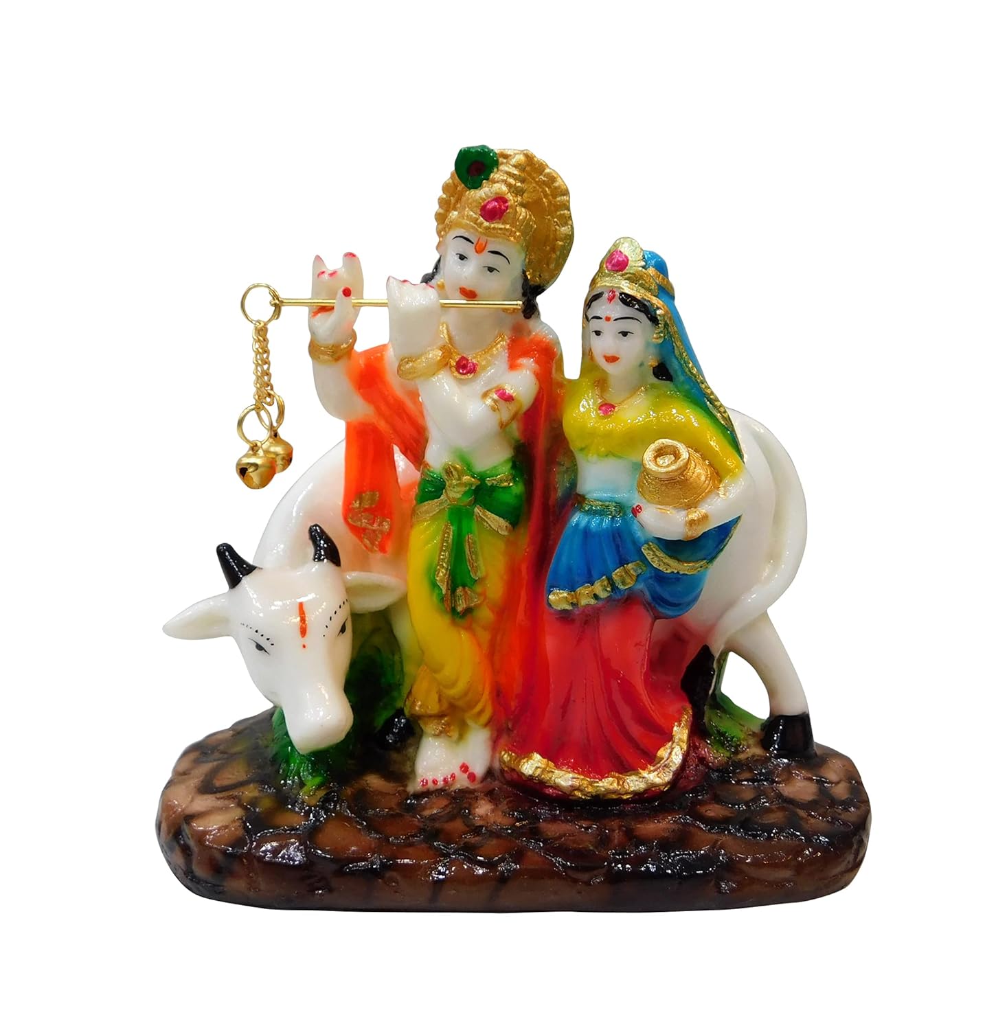 Buy Radha Krishna Idol for Home Pooja Temple Marble Radha Krishna