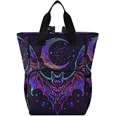 senya Diaper Bag Backpack, Neon Bat Crescent Multifunction Travel Bag for Moms Dads