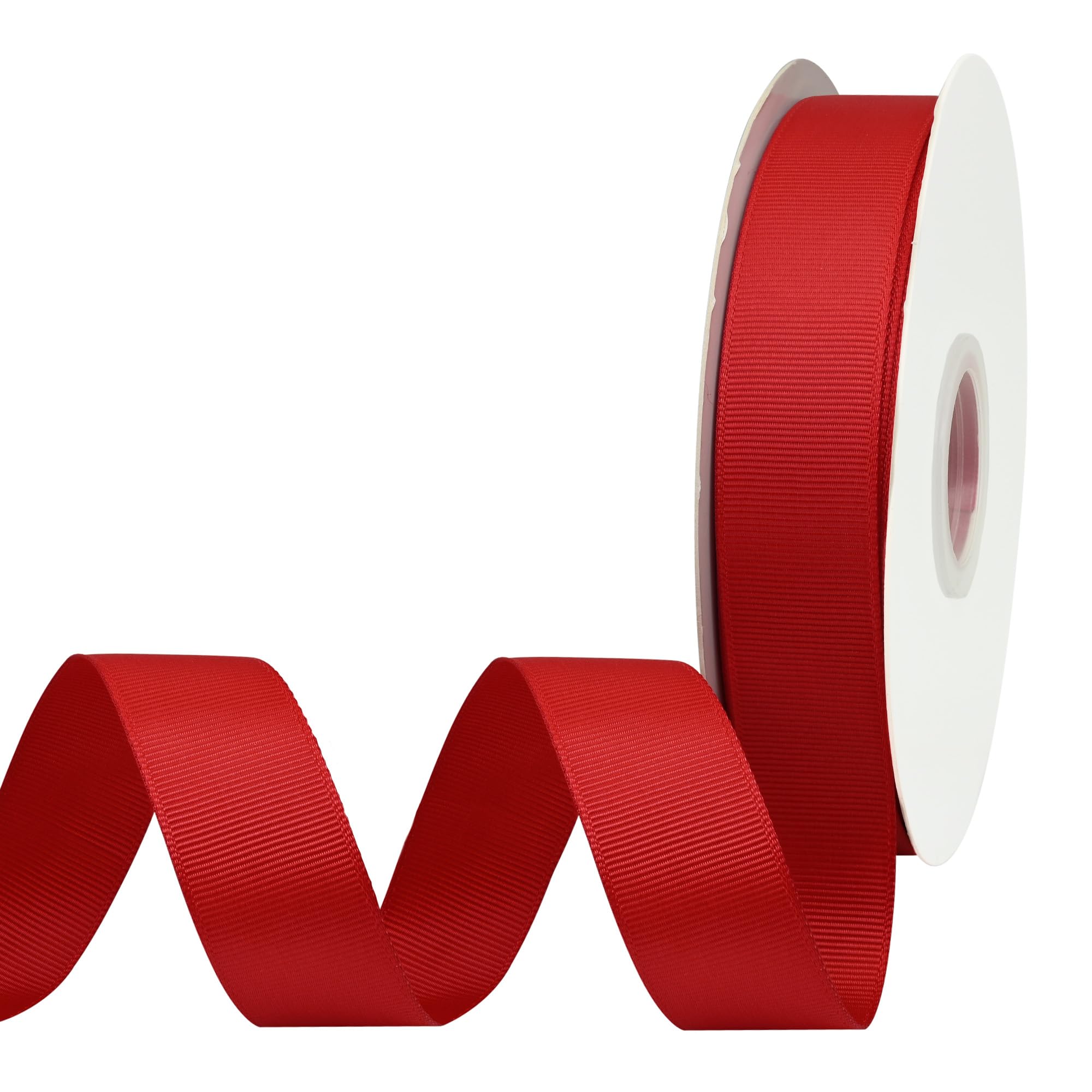 BVIEAKD 26mm x 45m Red Grosgrain Ribbon Red Ribbon for Gift Wrapping Very Suitable for Weddings Decoration Bouquet Arts Craft Sewing Hair Bow Invitation