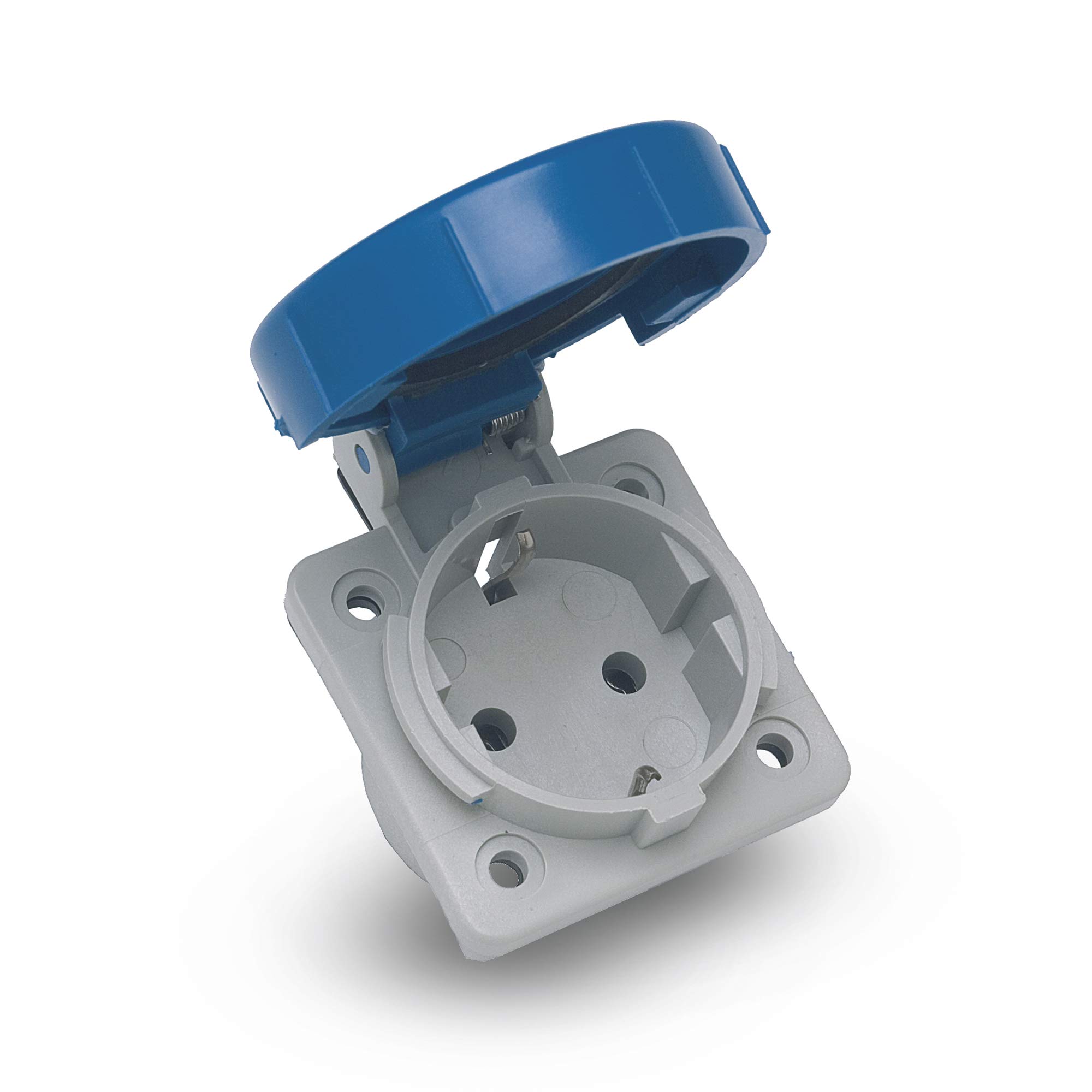 FAMATEL Recessed Base | IP67 | 2P+TTL | 16A | 250V | Blue
