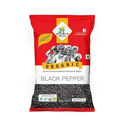 24 Mantra Organic Black Pepper Whole, 100g