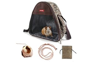 VLIKE Hamster Guinea Pig Bag Carrier Accessories Small Animals Hedgehog Squirrel Chinchilla Sugar Glider Outdoor Travel Bag Zipper Portable Breathable Outgoing Bags