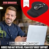 New Horrizon Mouse Mat Black Anti-Slip Comfort Pad with Gel Wrist Support Pink view 8