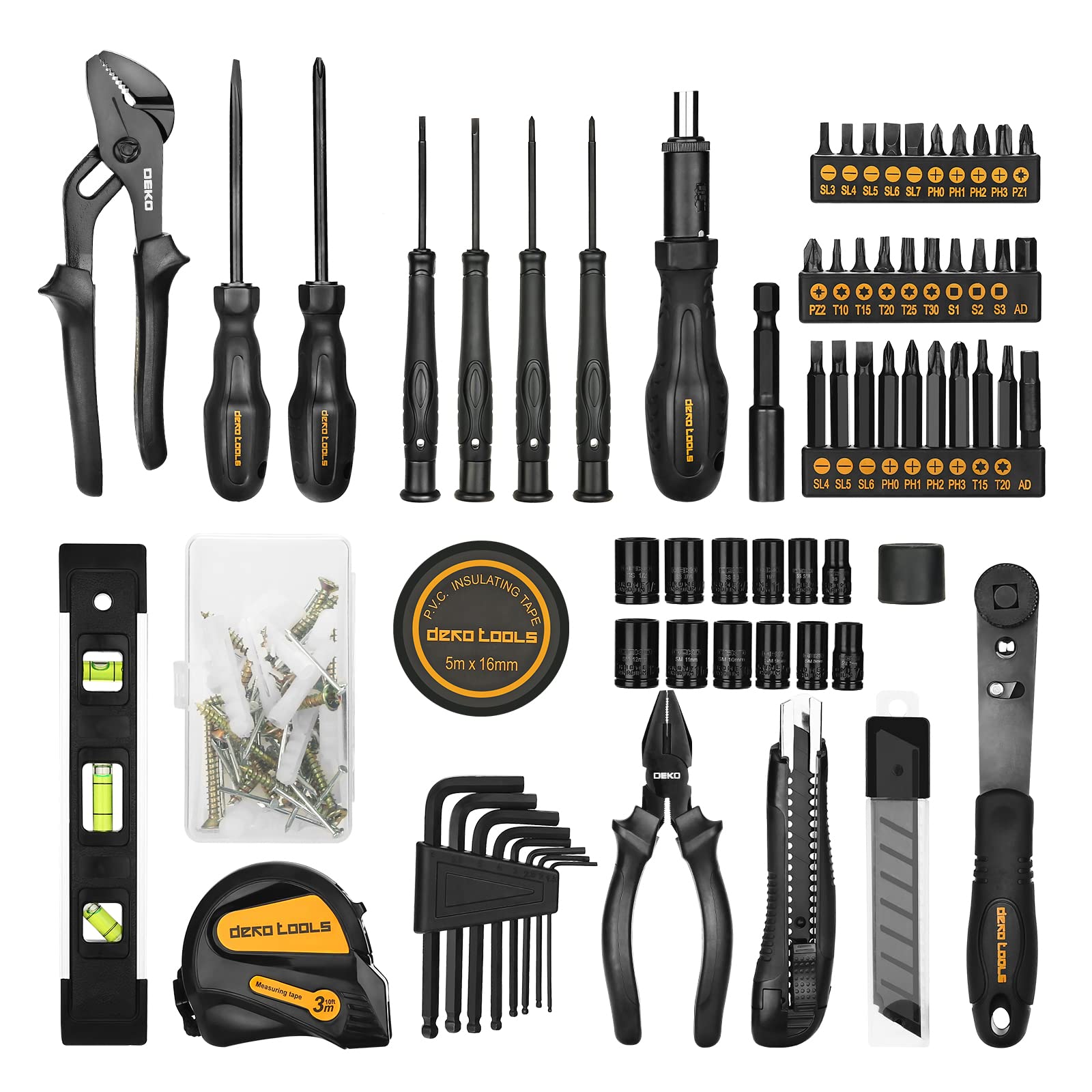 Mua DEKOPRO 150 Piece Tool Set, General Household Hand Tool Kit, Home ...