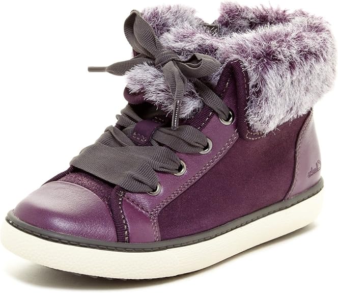 clarks boots kids purple