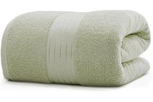 COZYART Sage Green Oversized Bath Sheet for Bathroom 35x70 Cotton Body Shower Towel Soft Absorbent Durable 650 GSM Extra Large Towels for Daily Use