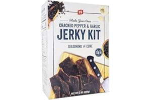PS Seasoning Jerky Seasoning and Cure Kit (Cracked Pepper & Garlic)- Award-Winning DIY Beef Jerky Making Kit with Seasoning Mix & Cure- Oven, Smoker, Dehydrator- Great for Beef, Turkey, Venison