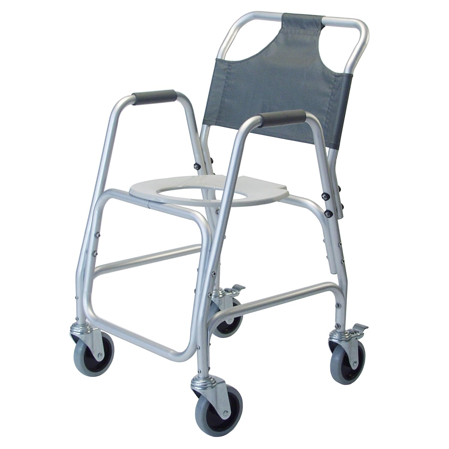 Lumex Deluxe Shower Transport Wheelchair with Footrests - Waterproof Design & 5" Wheels - 7915A-1: Industrial & Scientific