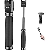 NEEWER 12"/30cm Telescoping Interview Mic Handle for Wireless Go, Lavalier Video Microphone Handheld Adapter with Cold Shoes Compatible with RODE Wireless Go II DJI Mic NEEWER CM22, MS004