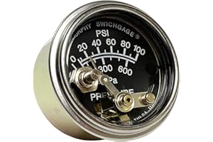 Murphy by Enovation Controls 20P7-100, 2" Pressure Swichgage w/Lockout, 0-100 psi (05703207)