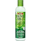 ORS Olive Oil Deep Hydrating Creamy Aloe Conditioner with Aloe Vera for Rejuvenating Moisture, Super Slip Detangling, Hydrates & Adds Radiant Shine 8 Ounces
