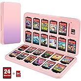CaseBot Game Card Case for Nintendo Switch 2, Switch OLED/Lite, [Shockproof] Hard Shell 24 Game Holder Cartridge & 24 Slots Micro SD Card Storage Holder Box, Slim and Portable, Fantasy Ombre