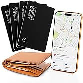 4-Pack Family Value Bundle: 2026 Apple MFi Certified Air Card Tag Tracker Wallet Tracker Card| Ultra Slim 0.07in, IP68 Waterproof | Works with Apple Find My (iOS) | for Wallets, Keys, Luggage,Bags