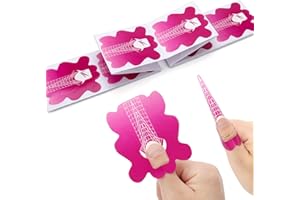 AHIER 100PCS Nail Forms for Builder, Butterfly Self-Adhesive Nail Extension Tips with Guide Stickers