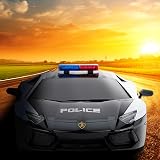 CMJ RC Cars Lamborghini Aventador LP700-4 Police 1:24 2.4GHz Lights view 7