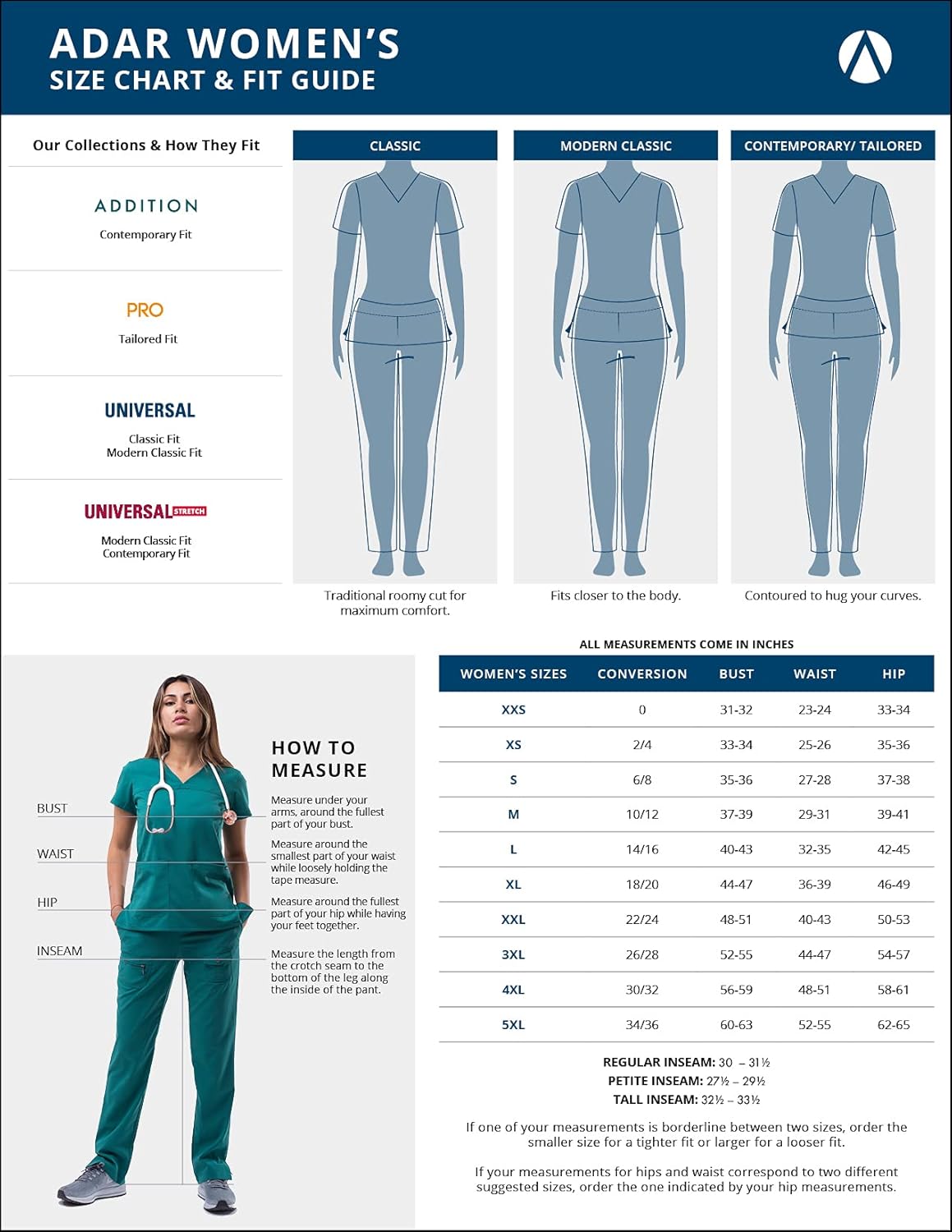 Adar Pro Modern Athletic Scrub Set for Women - Modern V-Neck Scrub Top & Yoga Jogger Scrub Pants: Clothing
