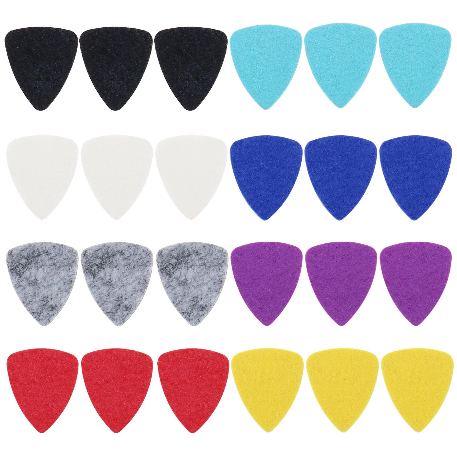 Be In Your Mind 24Pcs Guitar Felt Picks Replacement Compatible with Ukulele Classical Guitar Nylon String Bass Ukulele Felt Pick Plectrums