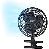 Comfort Zone 6-Inch Corded Clip-On Personal Fan – 2-Speed Quiet Desk Fan with 360° Rotation, Fully Adjustable Tilt & Secure Strong Clamp – Mini Air Circulator for Desks, Bedside & Office