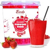 Fanale Strawberry Popping Boba Pearls for Bubble Tea and Drinks, 7 Pounds | Bursting Boba Pearls for Smoothies, Ice Cream, Frozen Yogurt &amp; Desserts, Vegan, Non-GMO, Gluten-Free &amp; Fat-Free Topping
