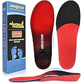 AIRNATURE Plantar Fasciitis & Flat Feet Relief Insoles - 220+ lbs High Arch Support Heavy Duty Inserts for Standing All Day, Men Women Work Boots & Hiking