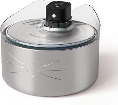 Catit PIXI Cordless XL Stainless Steel Water Fountain with UVC Filter