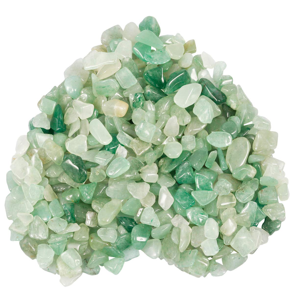 Nupuyai 1 lb Tumbled Green Aventurine Crystal Chips Stone, Crushed Irregular Shape Healing Reiki Crystal Stone for Home Decoration