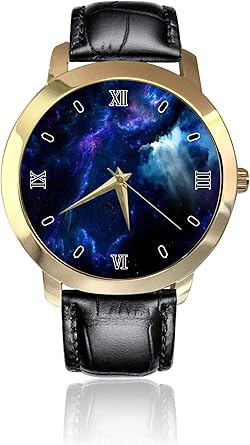 Reloj de Pulsera Cosmos Azul Oscuro con Esfera Dorada Unisex ...
