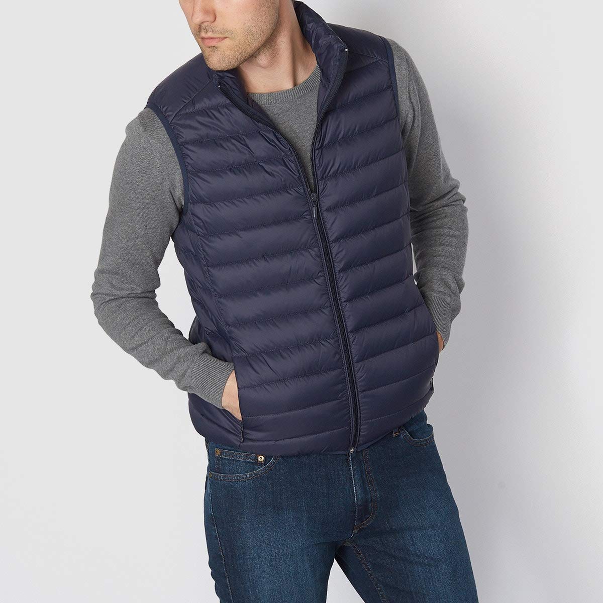 lightweight down & feather gilet