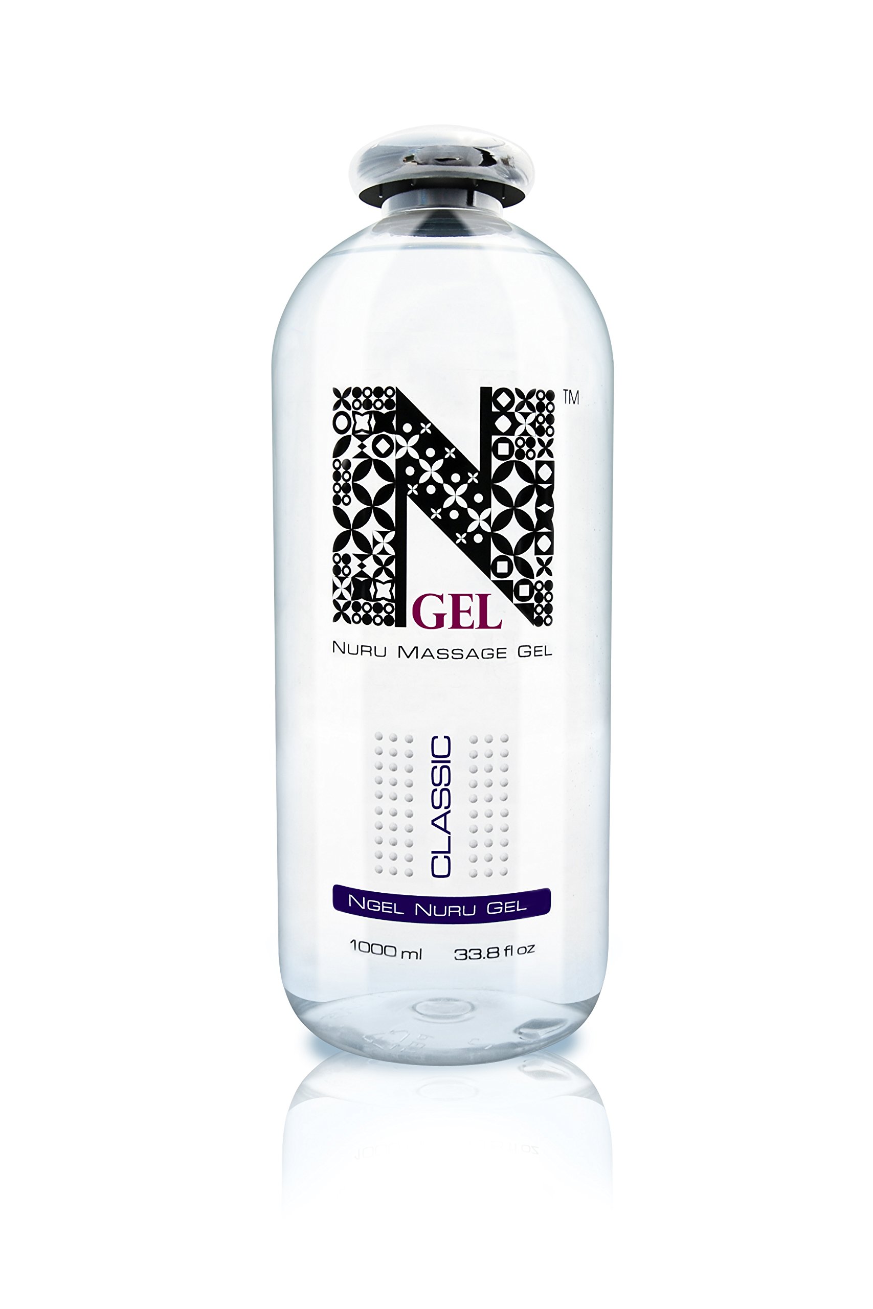 Ngel Nuru Massage Gel Classic, waterbased nuru Gel for a Slippery Body-to-Body Massage, Extra Large Capacity for Extra Silky Full Body Massage, 1 x 1000 ml (1 Litre)