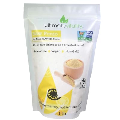 Raw Fonio Ancient African Grain - Non GMO Project Verified Gluten Free - Certified Kosher - 16 Ounces
