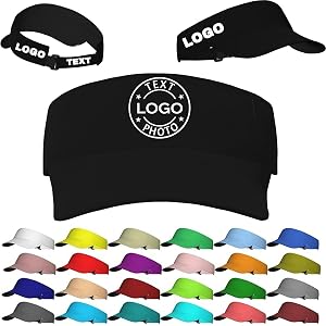 Bulk Custom Visor Hat for Men Women Personalized Design Your Own Text Logo Adjustable Sport Baseball Cap