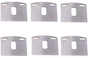 LinaLife 6 pack Sharpen Metal Blade for 10" Adjustable SpokeShave Hand Plane for Woodworking,Wood Craft,Wood Carver,Guitar,Chair Blade length:52mm(2.04'') hardness: 58-60HRC