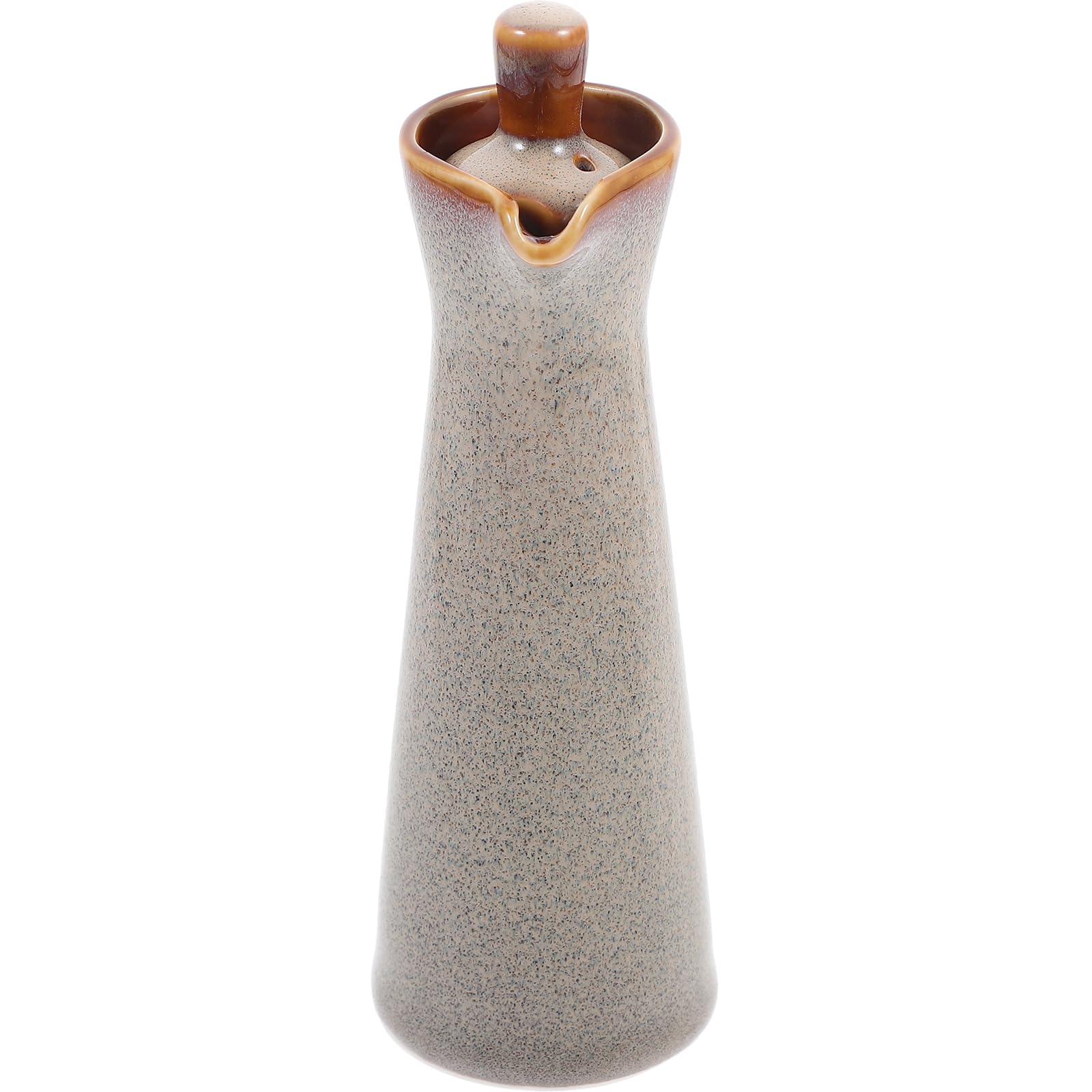 TOPBATHY Kiln-Changing Ceramic Oil Bottle Japanese Style Seasoning Dispenser for Vinegar Soy Sauce Multi-Functional Condiment Container 6.69In Kitchen and Restaurant Use