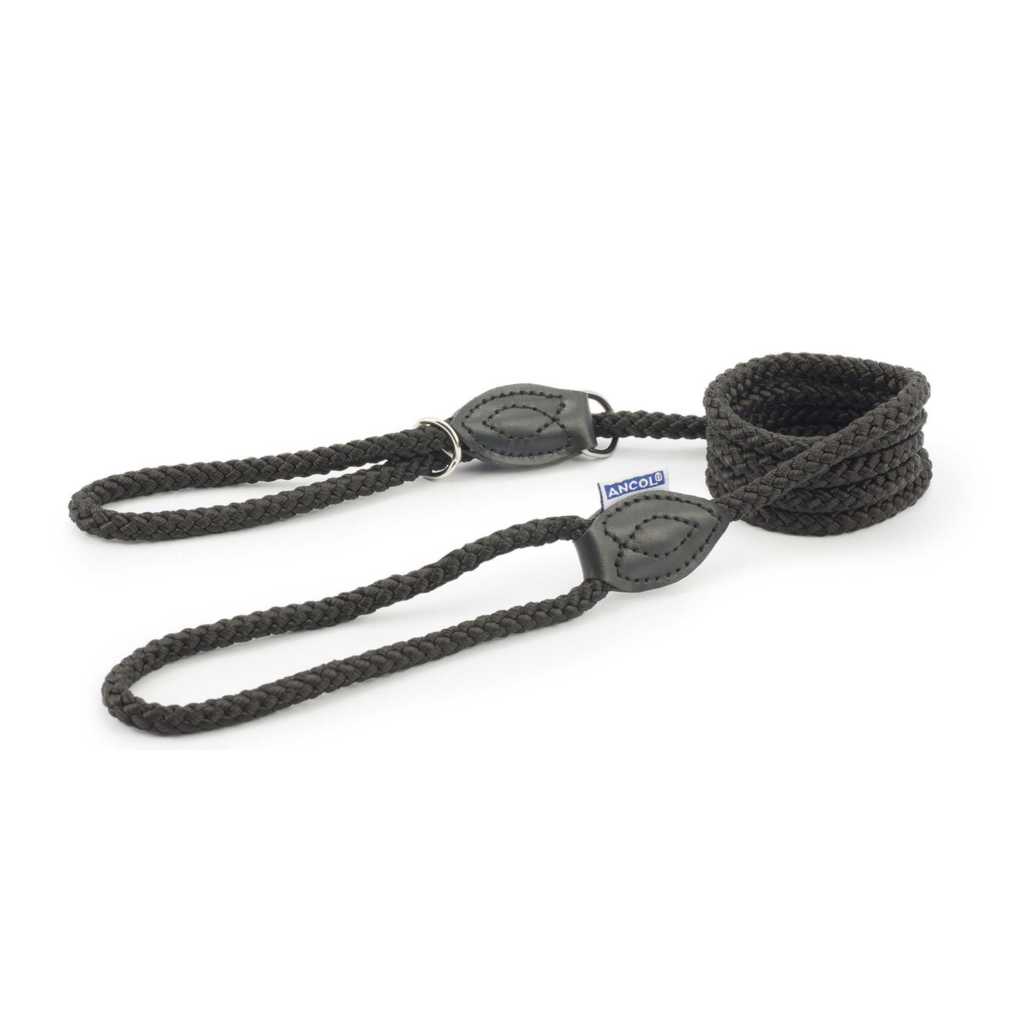 Ancol Rope Slip & Control Lead Black 1.5mx12mm โ image 1