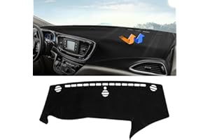 Autorder Dashboard Cover Mat for 2017-2023 2024 2025 Chrsyler Pacifica Minivan Accessories Dash Cover Upgrade Velvet Dash Mat Sunshade Glare UV Rays Protector