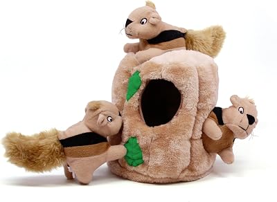 Outward Hound Squirrel Dog Toy Plush Hide & Seek Large