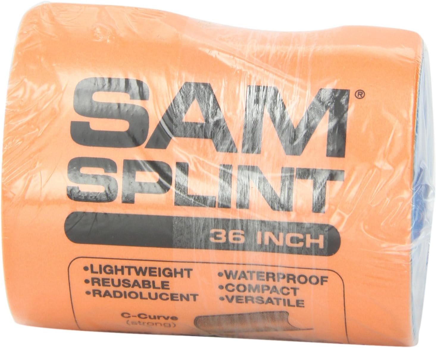 SAM Rolled Splint 36", Orange/Blue: Health & Personal Care