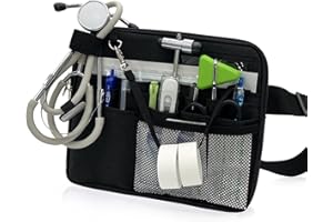 MELINON Nurse Funny Pack with Medical Gear Pockets - Durable Nurse Waist Pouch with Tape Holder, Adjustable Strap, and Utility Storage for Stethoscopes, Bandage Scissors & Supplies