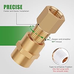 Ailbiuko Brass Pipe Fittings,1/8" NPT Thread Male x