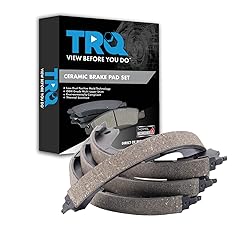TRQ Rear Parking Brake Shoe Set Compatible with