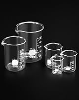 QWORK Glass Beakers Set of 5 25ml 50ml 100ml 250ml 500ml Borosilicate view 5