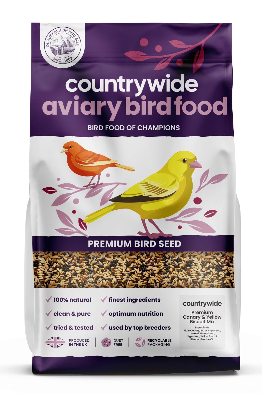 Countrywide Premium Canary with Yellow Biscuit Feed Mix, 20 kg