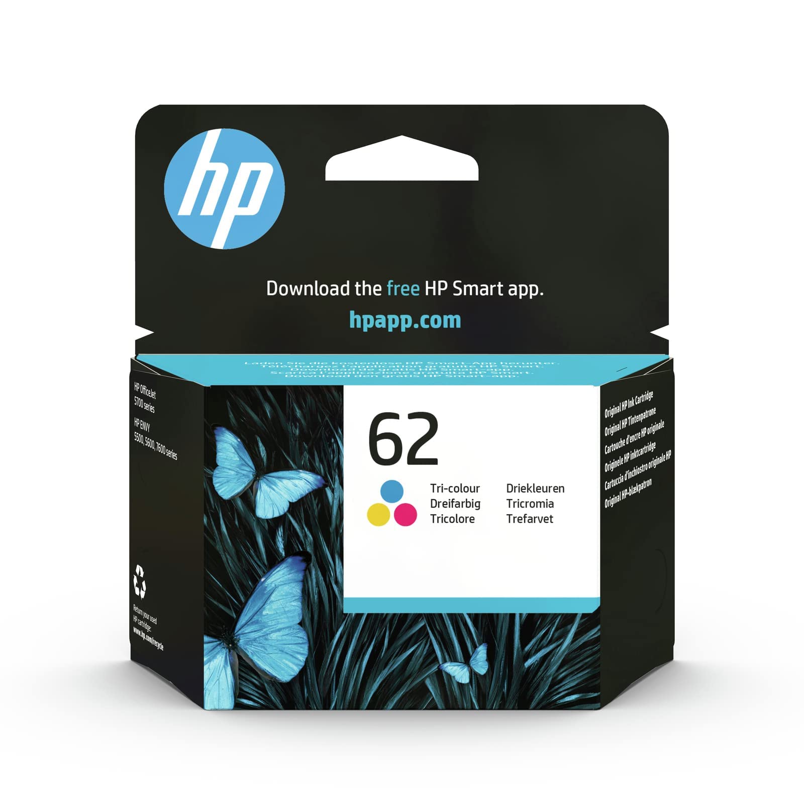 HP C2P06AE 62 Original Ink Cartridge, Tri-color, Single Pack โ image 1