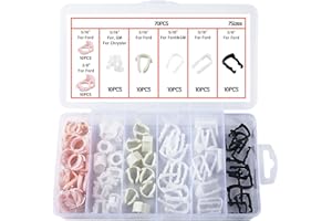 CARLEEF 70PCS Car Fuel Line Clips,7 Size Nylon Fuel Line Repair Kit Replacement 3/8" & 5/16" Fuel Line Clamp,Durable Fuel Hose Retainer Clips Compatible with Ford GM Chrysler