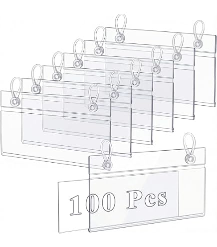 Lot De 50 Porte-étiquettes En Plastique Noir - Réutilisables Pour Buffet, Boulangerie, Présentation