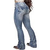 Flamingals Butt Lifting Bootcut Jeans Stretchy Casual Fall Winter Trendy Flare Leg Jeans for Women