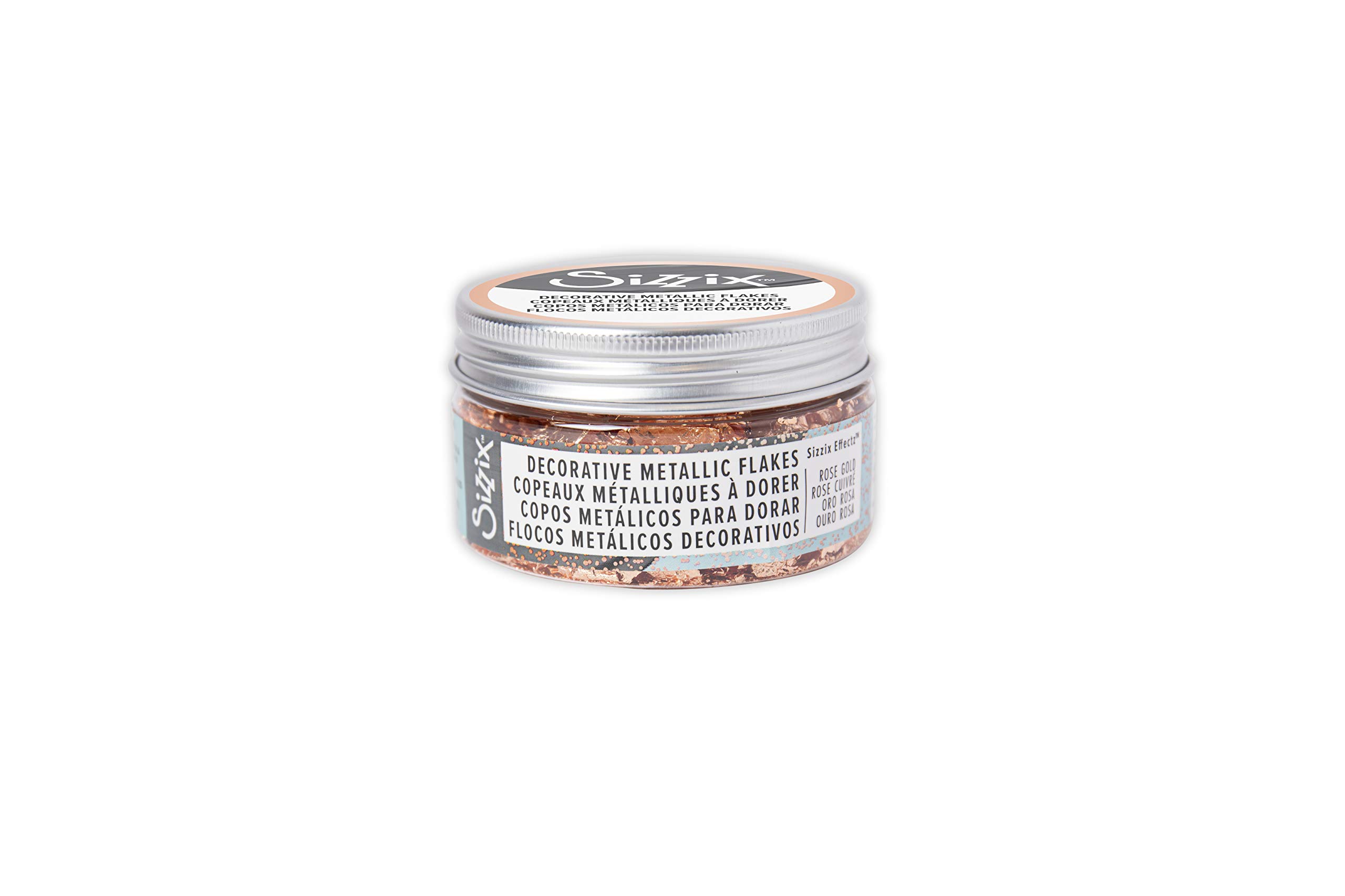 Sizzix, Rose Gold Effectz Metallic Flakes 664565, Decorative Gilding Foil, 0.8g, One Size