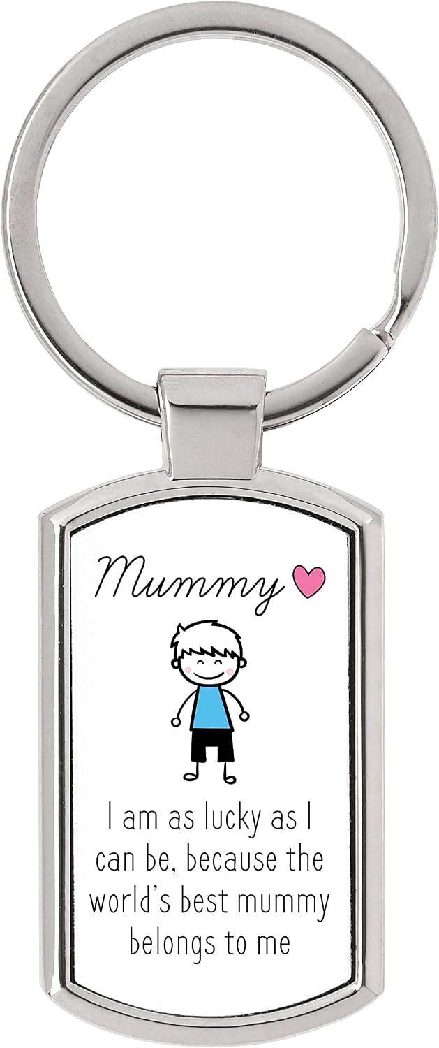 Drifting Ducks Sentimental Keepsake World's Best Mummy Metal Keyring Mothers Day Birthday Gift From Son, Silver