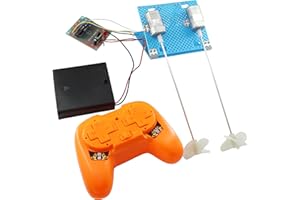 COKOLATIA 2.4G 4-Channel RC Boat Model Kit for Kids Double 180 Strong Magnetic Motors Kit with Motor Mount+Drive Shaft+D36 Propeller